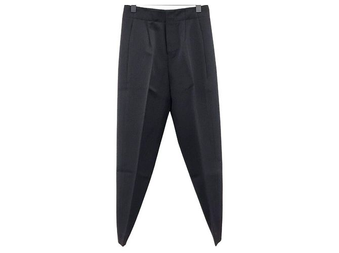 Louis Vuitton Wollstoffhose Schwarz