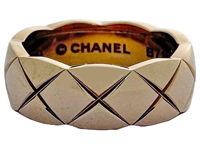 Chanel Coco Crush Ring Small Beige Gold Braun