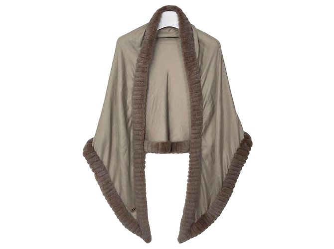 Loro Piana Stola di visone Marrone