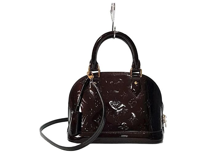 Louis Vuitton Alba BB Tote Bag Monogram Vernis Rot