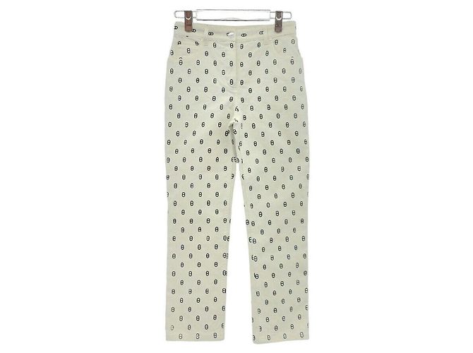 Hermès Pantaloni in denim a fantasia Bianco