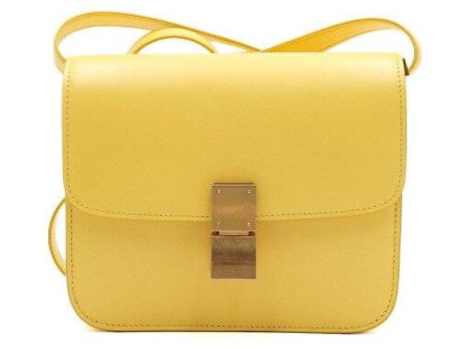 Céline Borsa a tracolla e borsa crossbody Classic Box Tin Gialla Giallo