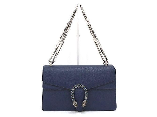 Gucci Bolsa de Ombro Dionysus Blue Small com Corrente Azul