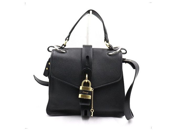 Chloé Borsa Tote e Borsa a Tracolla ABY Everyday Medium in pelle nera Nero