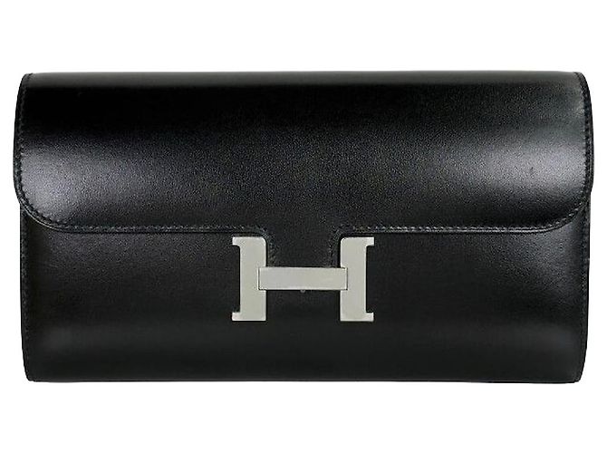 Hermès Constances To Go Black Silver Hardware Stamp Box AKTGWYHC