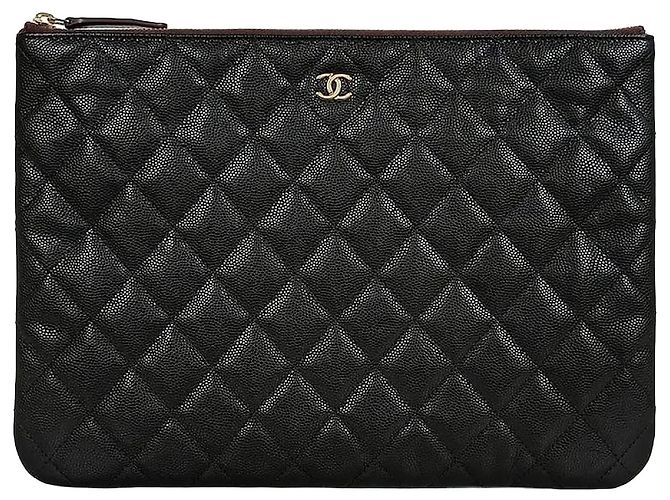 Chanel Classic Clutch Caviar Black Schwarz