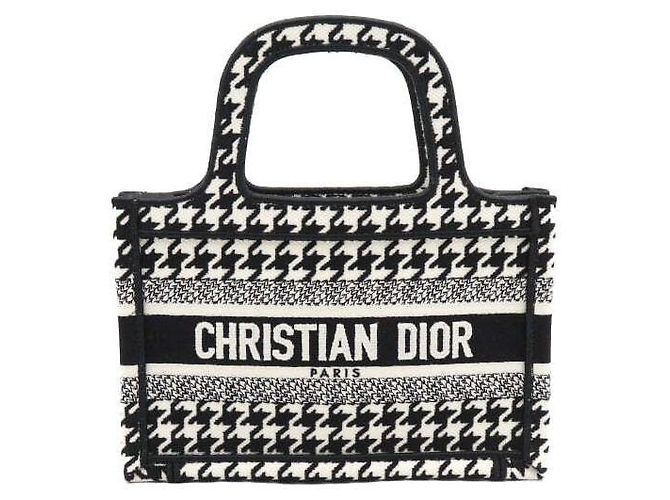 Dior Mini mala Book Tote bordada com micro pied-de-poule