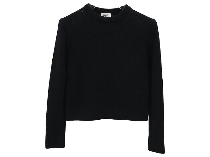 Céline Kaschmir-Pullover mit Rundhalsausschnitt Silber 