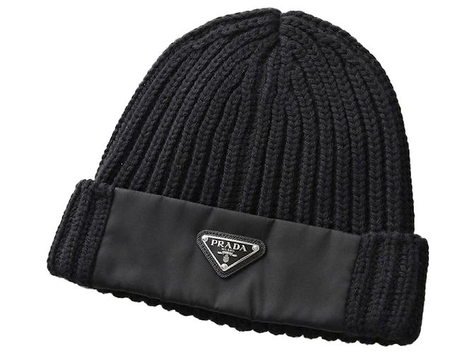 Prada Gorro em mistura de lã e nylon
