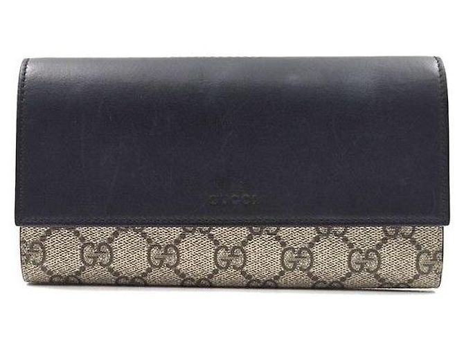 Gucci Supreme GG Canvas Long Wallet Black