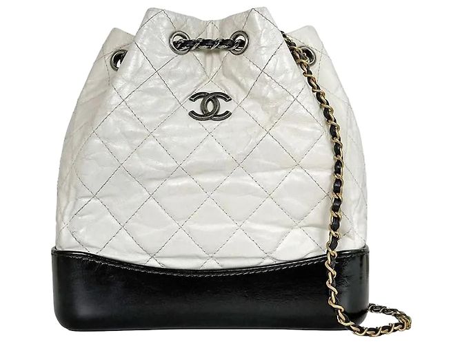 Chanel Gabrielle Backpack Small White