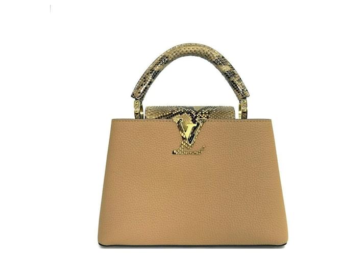 Louis Vuitton Capucines BB Tote Bag Python Brown