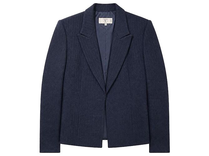 Valentino Navy Blue Wool Jacket