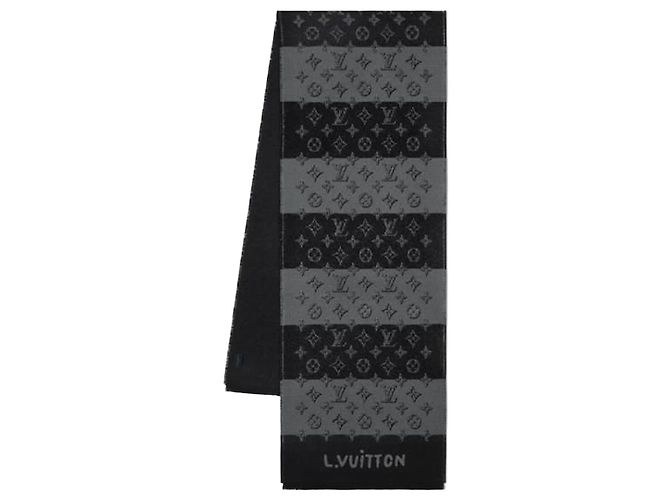 Louis Vuitton Monogram Heritage Schal Black Schwarz 