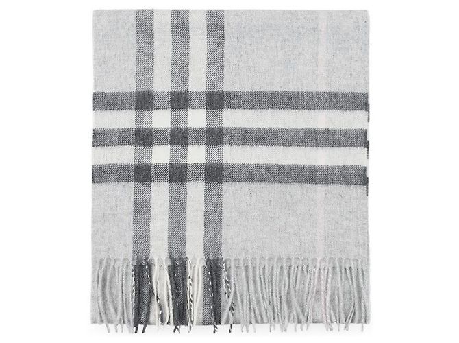 Burberry Cachecol de cashmere xadrez Marrom