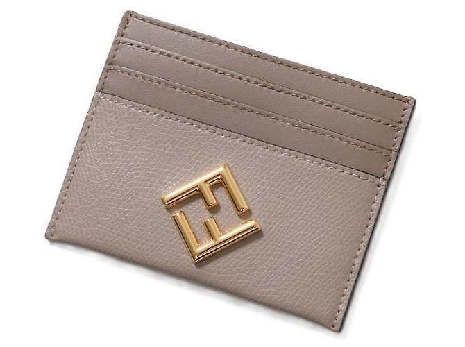 Fendi FF Diamond Card Case Brown