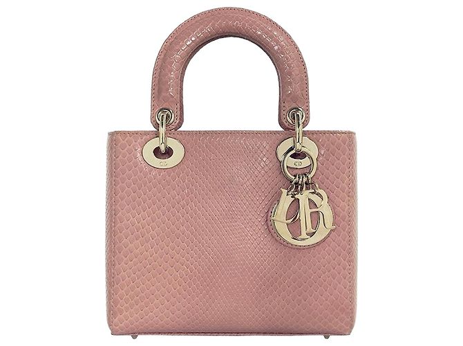 Dior Exotic Lizard Lady Bag Small Pink 