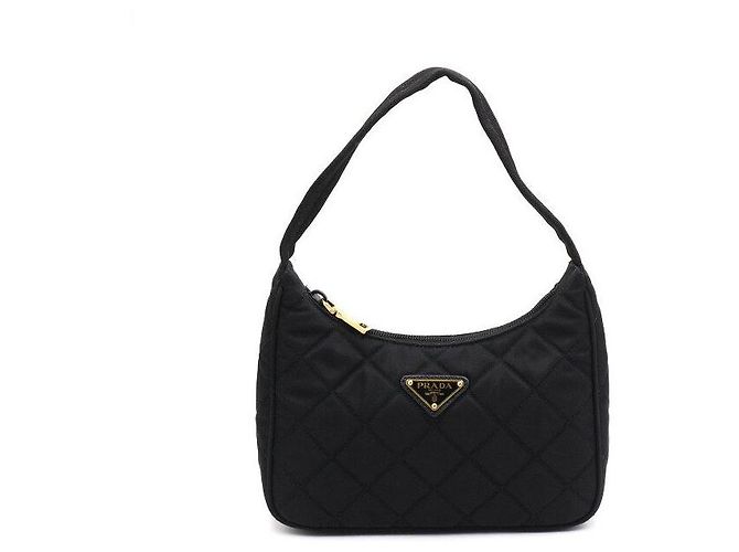 Prada Sac à épaule hobo pour femme en nylon matelassé avec logo triangulaire