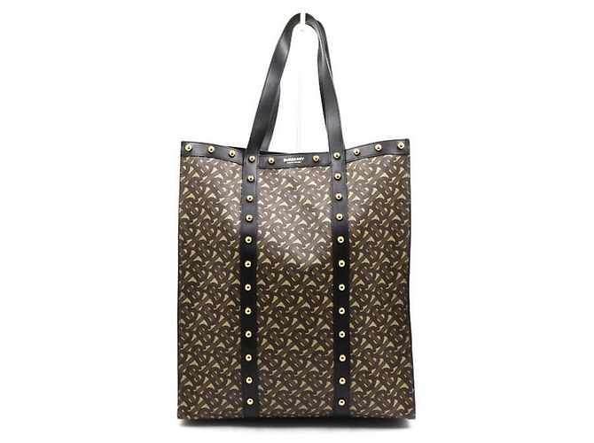 Burberry Canvas Tote Bag with Gold Studs Multiple colors