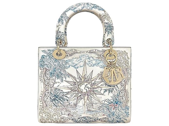 Dior Cruise Collection Rev Dinfini Lady Bag Medium Blanc