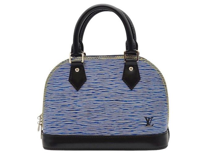Louis Vuitton Borsa a mano e tracolla Epi Alma BB Blue Top Handle