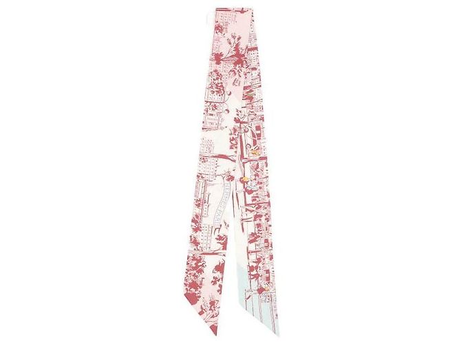 Hermès Twilly in seta l'Ombre des Boulevards Rosso 