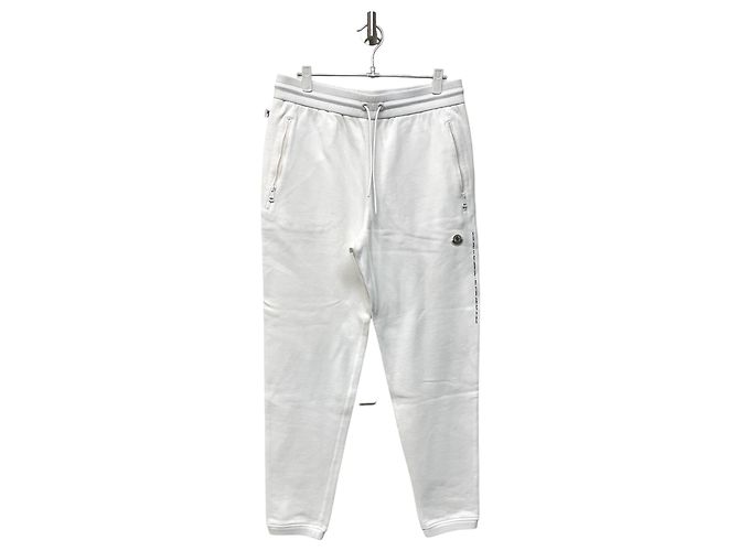 Moncler Fragment Logo Patch Training Fleece Jogger Pants [XL] White