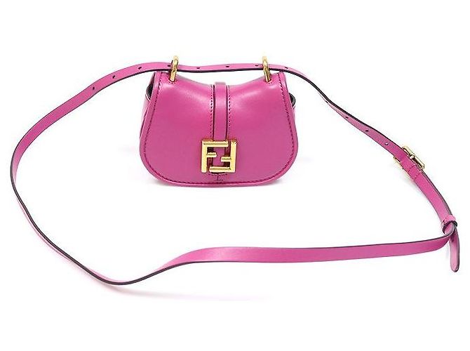 Fendi Borsa a tracolla Nano C'MON in vitello rosa