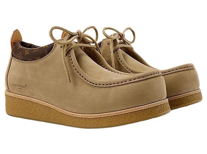 Louis Vuitton Bubble Gum Derby Beige Castaño