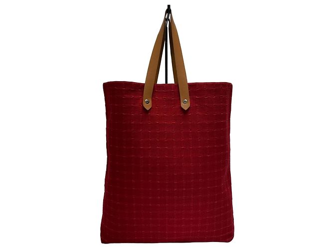 Hermès Amadava Canvas Tote Bag Rot