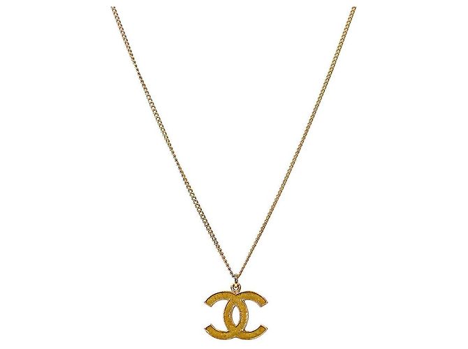 Chanel Glitzer CC Gold Halskette Golden