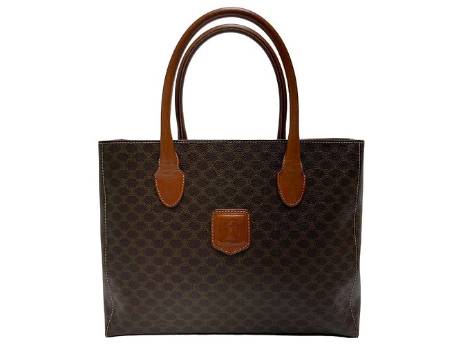 Céline Triomphe Macadam Tote Bag (Grade Handbag) Brown