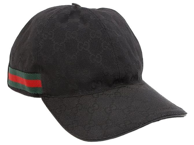 Gucci Web GG Canvas Baseball Cap Black Schwarz