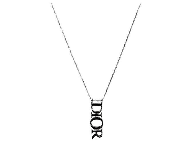 Dior Collana Verticale Argento 