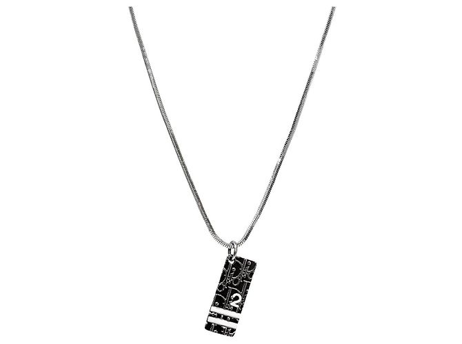 Dior Collana Trotter Argento Nero 