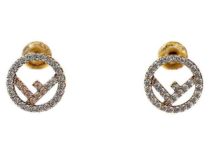 Fendi Orecchini Cubic Gold D'oro 