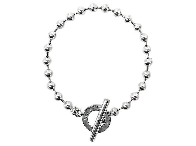 Gucci Bracciale Round Bar Silver Argento 