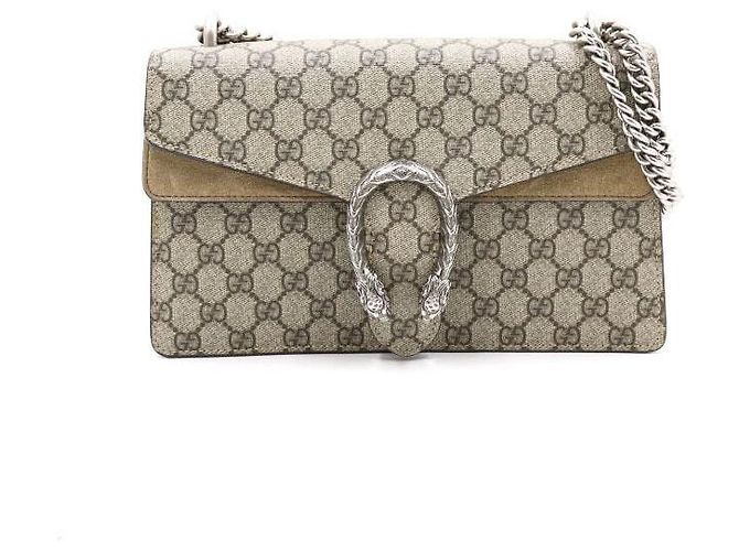 Gucci Bolsa de Ombro Dionysus Small com Corrente Marrom