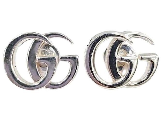 Gucci Orecchini GG Marmont con borchie argento 