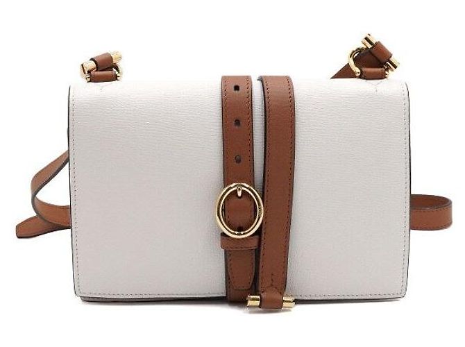 Bally Bolsa de ombro e crossbody com aba em couro branco