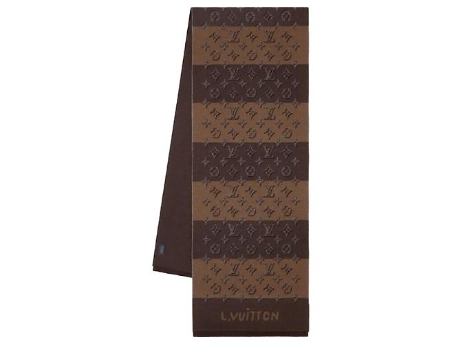 Louis Vuitton Écharpe Monogram Heritage Brown Marron
