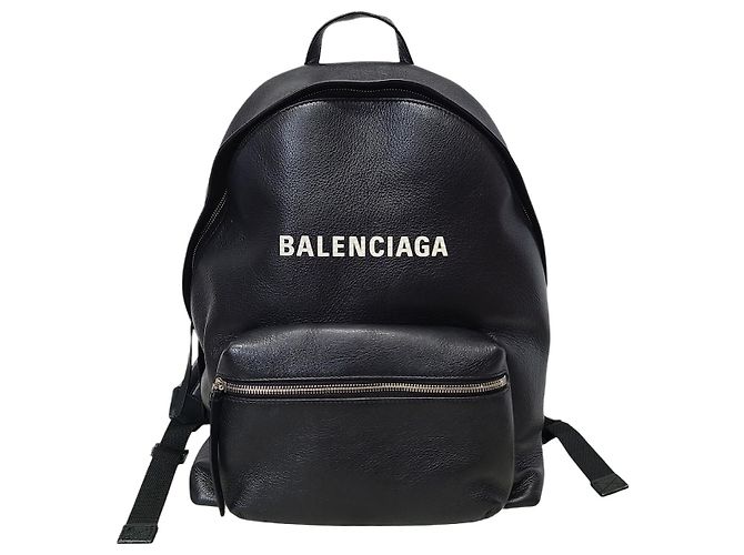 Balenciaga Zaino Everyday in pelle con logo Nero