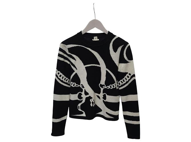 Hermès Rolling Triangle Intarsia Kaschmirstrick Schwarz 