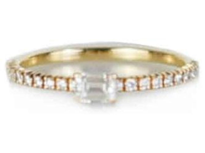 Cartier Emerald Cut Diamond Pavé Ring Multiple colors