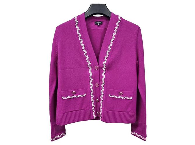 Chanel Kaschmir-Cardigan Größe Pink