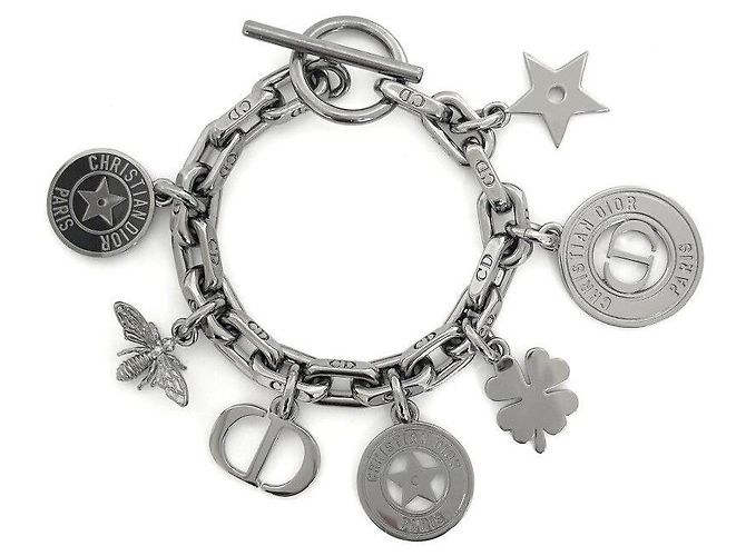 30 Montaigne Dior Montaigne Iconic Charm Armband Grau Silber