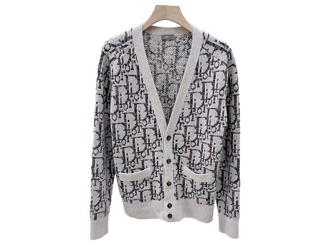 Dior Oblique Jacquard Cardigan Beige Braun
