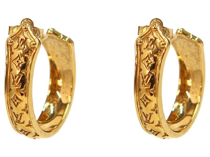 Louis Vuitton Orecchini Nanogram Gold D'oro 