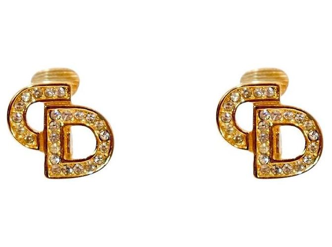 Dior Cubic CD Gold Ohrringe Golden