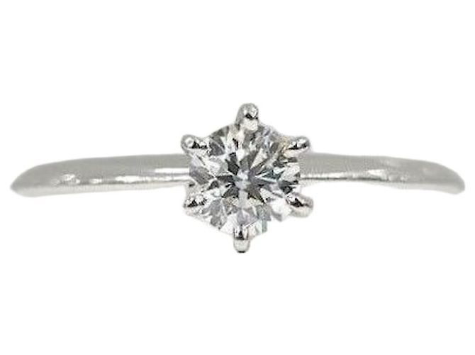 Tiffany & Co Diamond Platinum Wedding Band Ring Size Silvery